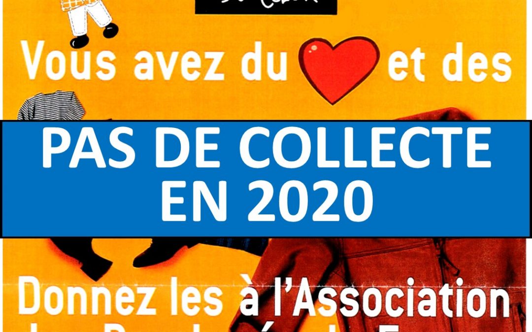 Pas de Collecte de textile en 2020 !