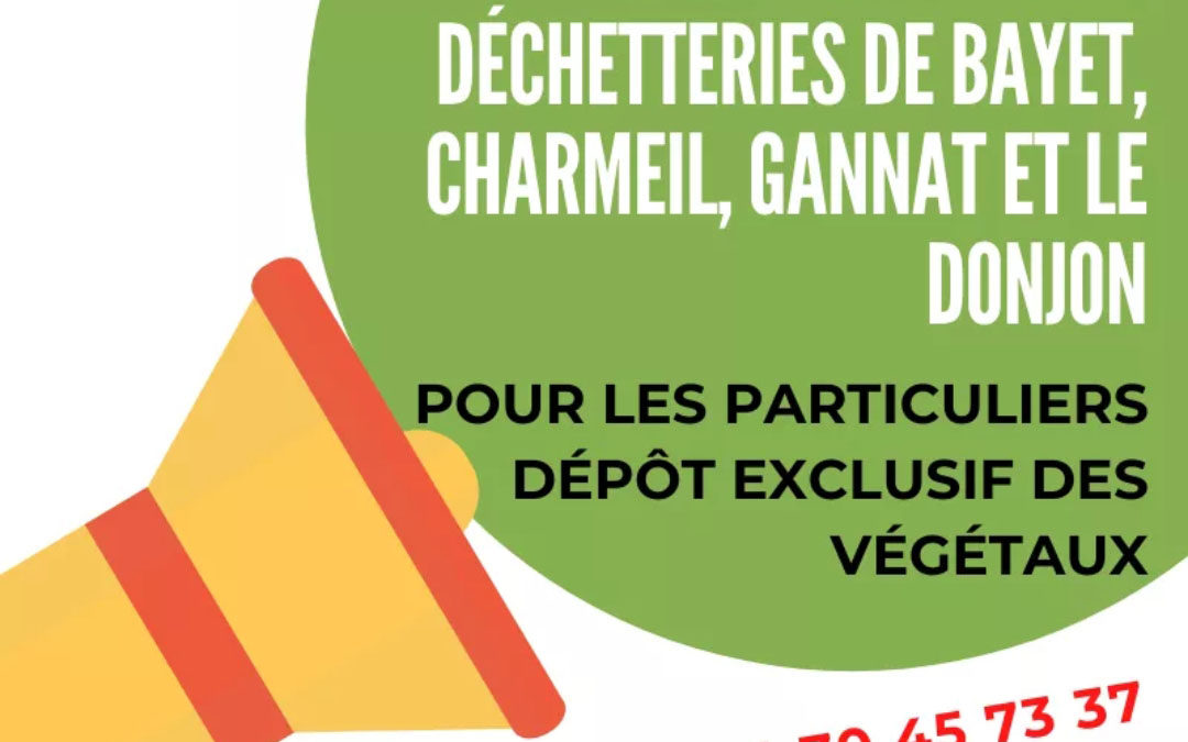 Réouverture partielle des déchetteries