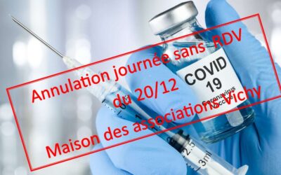 Rappel vaccin 3ème dose  et “journées sans RDV”